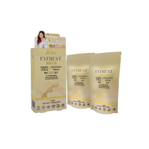 日本NeoYouth美康萊 Everest 頂級王者 NMN 21,000mg + GliSODin®️ 6,000mg專利逆齡配方